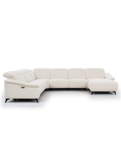 Narożnik Gappa 1B REC+ 1REC+R+1+1+OB, regulowane zagłówki, 2 reclinery, Stagra