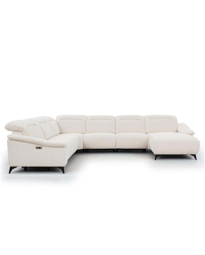 Narożnik Gappa 1B REC+ 1REC+R+1+1+OB, regulowane zagłówki, 2 reclinery, Stagra