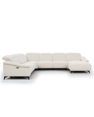 Narożnik Gappa 1B REC+1REC+R+1+1+OB, regulowane zagłówki, 2 reclinery, Stagra