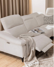 Narożnik Gappa 1B REC+1REC+R+1+1+OB, regulowane zagłówki, 2 reclinery, Stagra