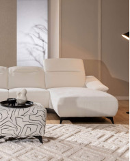 Narożnik Gappa 1B REC+1REC+R+1+1+OB, regulowane zagłówki, 2 reclinery, Stagra