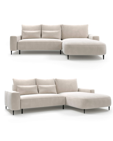 Narożnik Bizante Otwarty, funkcja spania, pojemnik, COMFORTEO