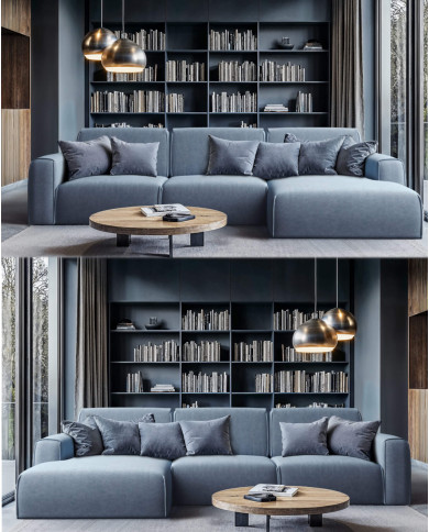 Narożnik Tuzzi S1+S1+OTO, funkcja spania, pojemnik, COMFORTEO