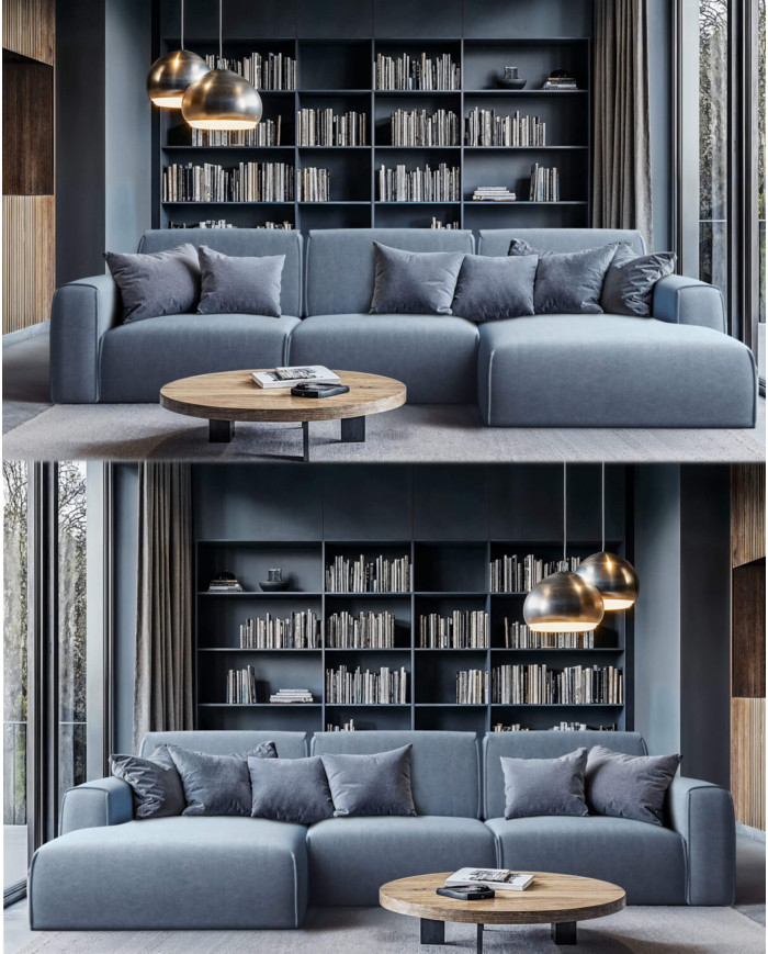 Narożnik Tuzzi S1+S1+OTO, funkcja spania, pojemnik, COMFORTEO