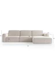 Narożnik Tuzzi S1L+S1+OTO, funkcja spania, pojemnik, COMFORTEO