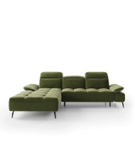 Narożnik Manson, elektryczny wysuw siedziska, regulowane zagłówki i podłokietniki, COMFORTEO