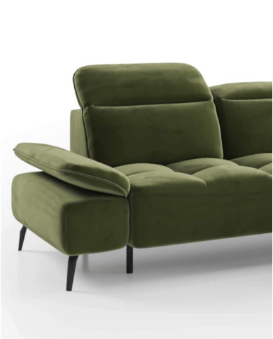 Narożnik Manson, elektryczny wysuw siedziska, regulowane zagłówki i podłokietniki, COMFORTEO