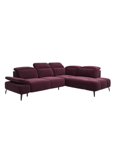 Narożnik Manson Zamknięty, elektryczny wysuw siedziska, regulowane zagłówki i podłokietniki, COMFORTEO