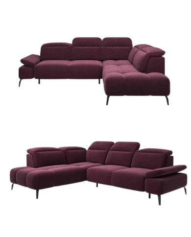 Narożnik Manson Zamknięty, elektryczny wysuw siedziska, regulowane zagłówki i podłokietniki, COMFORTEO