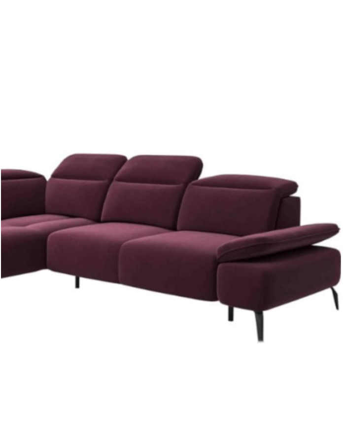 Narożnik Manson Zamknięty, elektryczny wysuw siedziska, regulowane zagłówki i podłokietniki, COMFORTEO