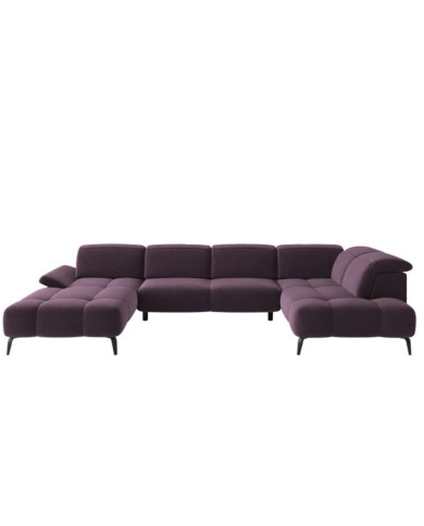 Narożnik Manson U-form, elektryczny wysuw siedziska, regulowane zagłówki i podłokietniki, COMFORTEO