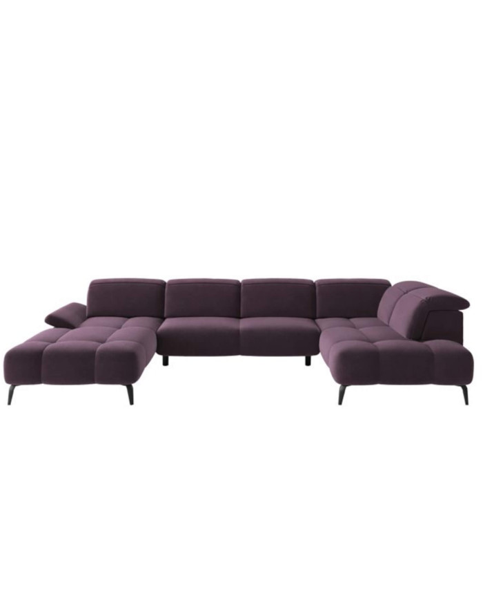 Narożnik Manson U-form, elektryczny wysuw siedziska, regulowane zagłówki i podłokietniki, COMFORTEO