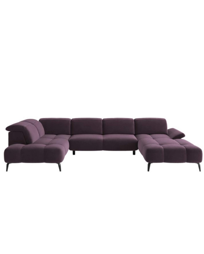 Narożnik Manson U-form, elektryczny wysuw siedziska, regulowane zagłówki i podłokietniki, COMFORTEO