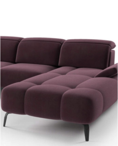 Narożnik Manson U-form, elektryczny wysuw siedziska, regulowane zagłówki i podłokietniki, COMFORTEO