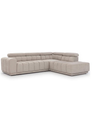 Narożnik Augusto 3FB+R+OS, funkcja spania, topper, pojemnik, regulowane zagłówki, Stagra