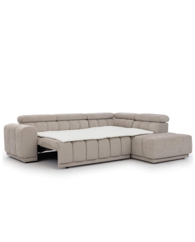 Narożnik Augusto 3FB+R+OS, funkcja spania, topper, pojemnik, regulowane zagłówki, Stagra