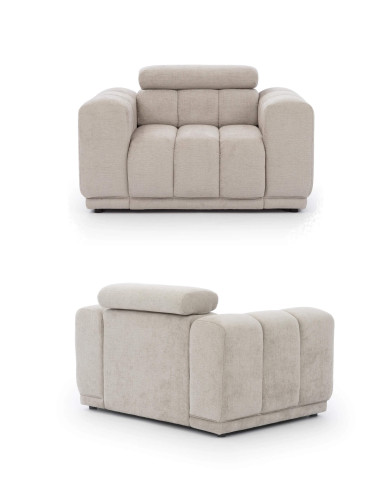 Fotel Augusto, jednoosobowy, regulowany zagłówek, Stagra