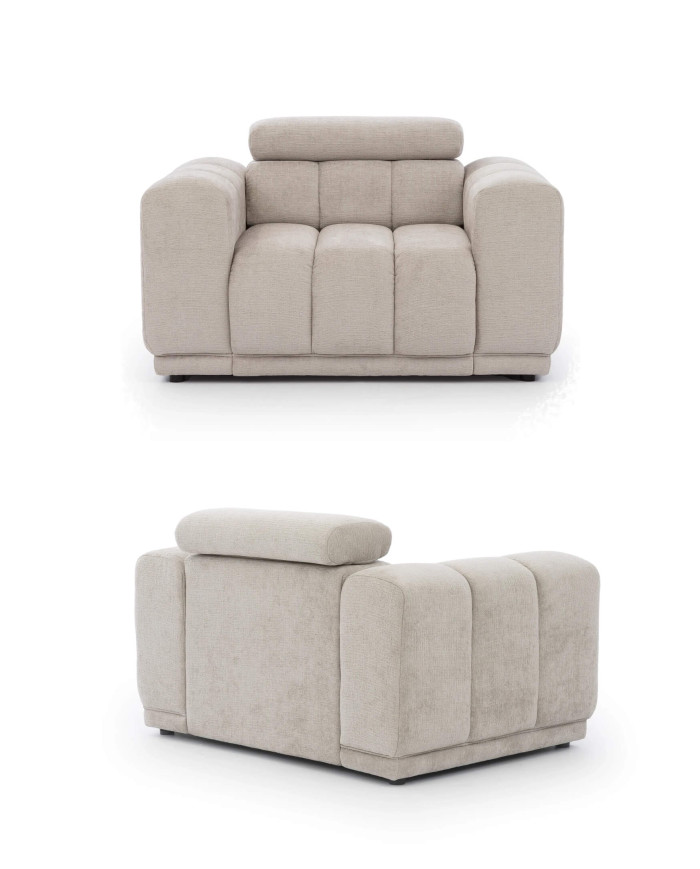 Fotel Augusto, jednoosobowy, regulowany zagłówek, Stagra