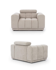 Fotel Augusto, jednoosobowy, regulowany zagłówek, Stagra