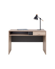 Biurko Allmo AL9, drzwi, szuflada, wnęka regałowa, Dąb estana jasny/ Antracyt, MEBLAR