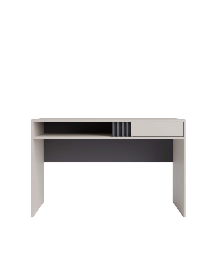 Biurko Allmo AL9, drzwi, szuflada, wnęka regałowa, Kaszmir/ Antracyt, MEBLAR