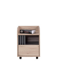 Szafka pod biurko/ kontenerek na kółkach Allmo AL10, szuflada, wnęka, półka, Dąb estana jasny/ Antracyt, MEBLAR