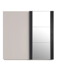 Szafa przesuwna Allmo AL15, półki, drążek, dwudrzwiowa, Kaszmir/ Antracyt, MEBLAR