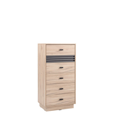 Komoda Allmo AL18, z szufladami, Dąb estana jasny/ Antracyt, MEBLAR