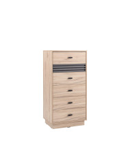 Komoda Allmo AL18, z szufladami, Dąb estana jasny/ Antracyt, MEBLAR