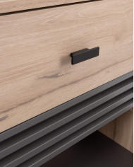 Komoda Allmo AL18, z szufladami, Dąb estana jasny/ Antracyt, MEBLAR