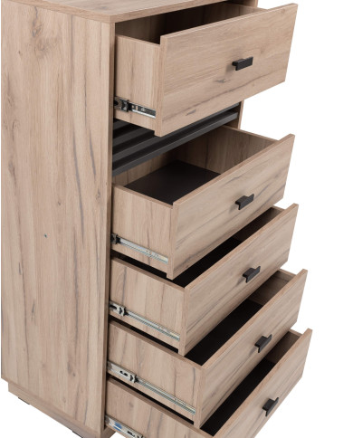 Komoda Allmo AL18, z szufladami, Dąb estana jasny/ Antracyt, MEBLAR