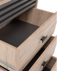 Komoda Allmo AL18, z szufladami, Dąb estana jasny/ Antracyt, MEBLAR