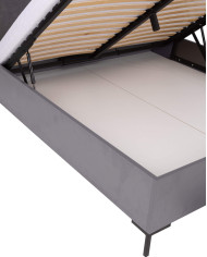 Łóżko Allmo AL19, powierzchnia 160x200 cm, pojemnik, podnośnik, Dąb estana jasny/ Antracyt, MEBLAR