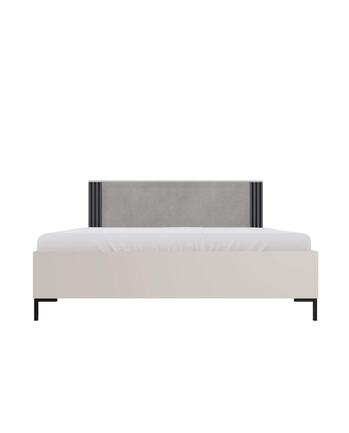 Łóżko Allmo AL19, powierzchnia 160x200 cm, pojemnik, podnośnik, Kaszmir/ Antracyt, MEBLAR