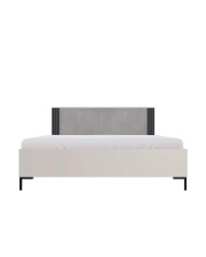 Łóżko Allmo AL19, powierzchnia 160x200 cm, pojemnik, podnośnik, Kaszmir/ Antracyt, MEBLAR