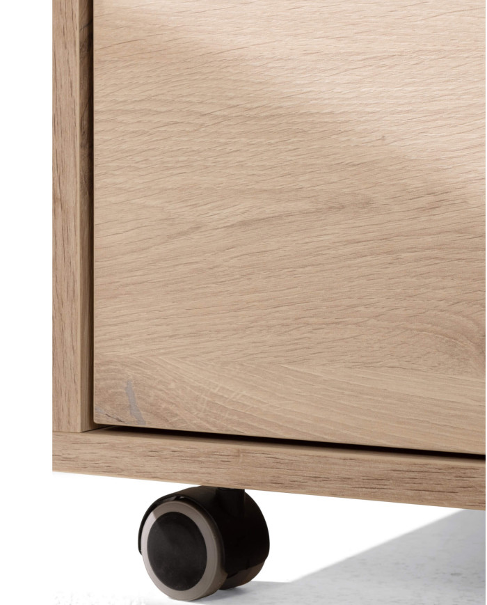 Szafka pod biurko/ kontenerek na kółkach Allmo AL10, szuflada, wnęka, półka, Dąb estana jasny/ Antracyt, MEBLAR