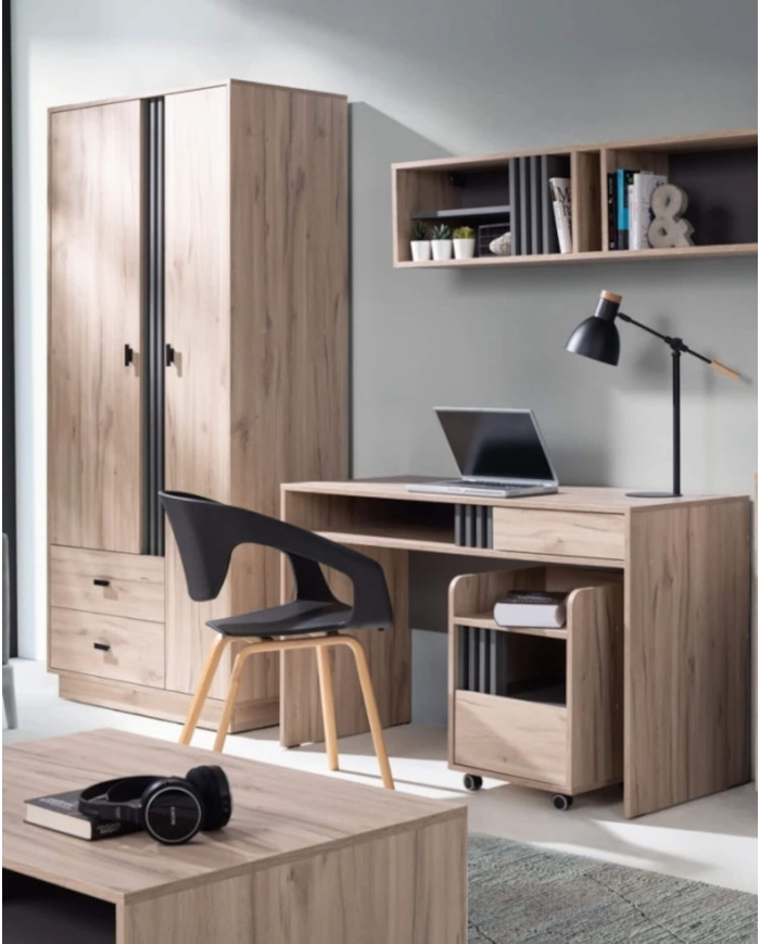 Półka wisząca Allmo AL11, regał wiszący, Dąb estana jasny/ Antracyt, MEBLAR