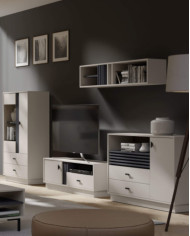 Półka wisząca Allmo AL11, regał wiszący, Kaszmir/ Antracyt, MEBLAR