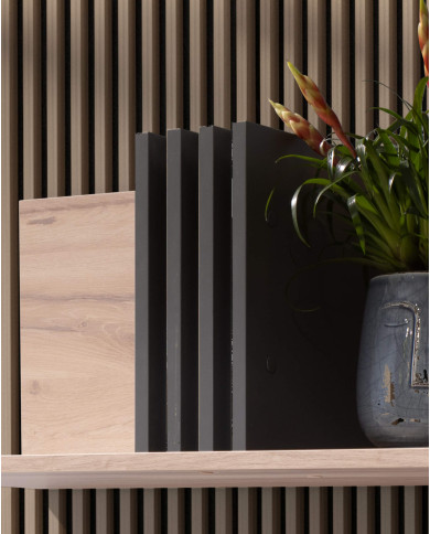 Półka wisząca Allmo AL13, Dąb estana jasny / Antracyt, MEBLAR