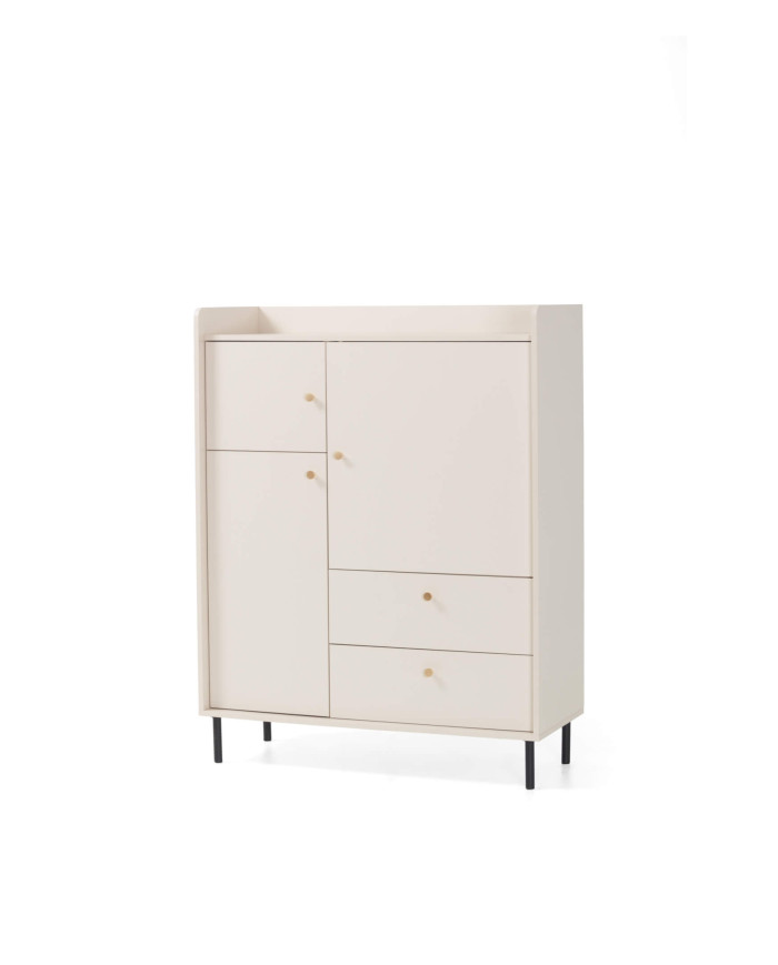 Komoda Grande GR1, drzwi, szuflady, Beż piaskowy, MEBLAR