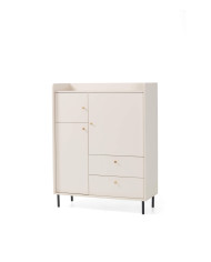 Komoda Grande GR1, drzwi, szuflady, Beż piaskowy, MEBLAR