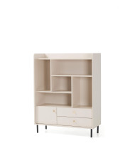 Regał Grande GR3, z szufladami, Beż piaskowy, MEBLAR