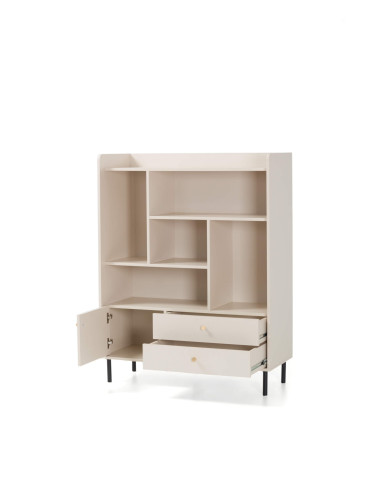 Regał Grande GR3, z szufladami, Beż piaskowy, MEBLAR
