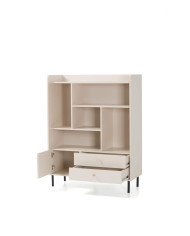 Regał Grande GR3, z szufladami, Beż piaskowy, MEBLAR