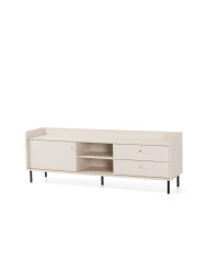 Szafka RTV Grande GR8, z drzwiami, szufladami, półkami, Beż piaskowy, MEBLAR