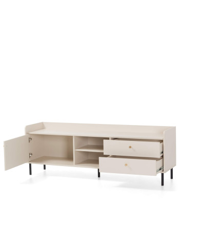 Szafka RTV Grande GR8, z drzwiami, szufladami, półkami, Beż piaskowy, MEBLAR