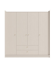 Szafa Grande GR13, czterodrzwiowa, z szufladami, Beż piaskowy, MEBLAR