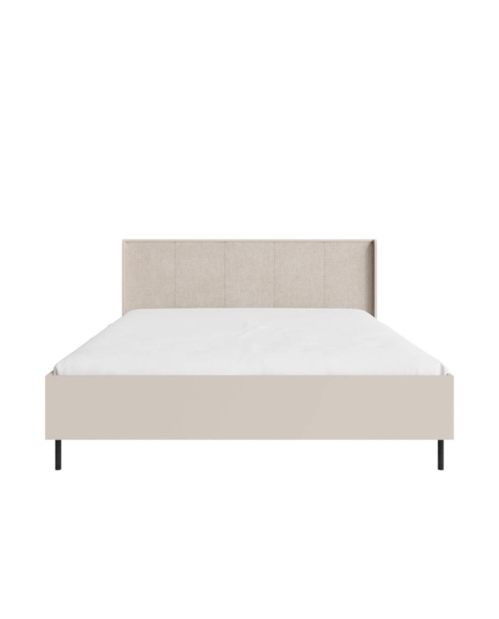 Łóżko Grande GR14, powierzchnia 160x200 cm, pojemnik, podnośnik, Beż piaskowy, MEBLAR