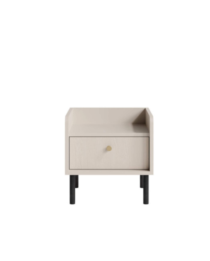 Szafka nocna Grande GR15, z szufladą, Beż piaskowy, MEBLAR