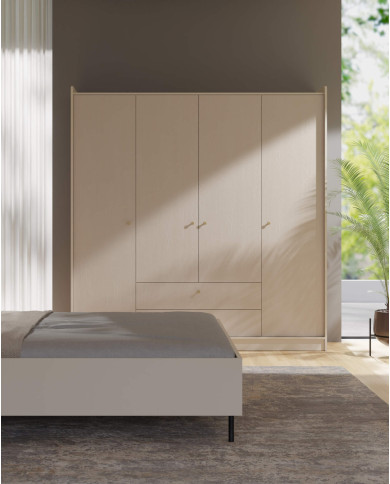 Komoda Grande GR1, drzwi, szuflady, Beż piaskowy, MEBLAR